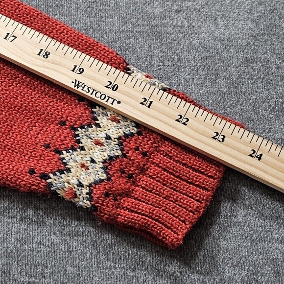 CC Hughes Sweater Women M Fair Isle Geo Turtleneck LS Wool Blend Preppy Boho VTG - Picture 5 of 11